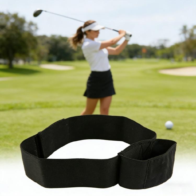 Golf Trainer Foldable Adjustable Elastic Nylon Adjustable Swing Correcting Arm Band for Men Women Boys Beginners Golfers