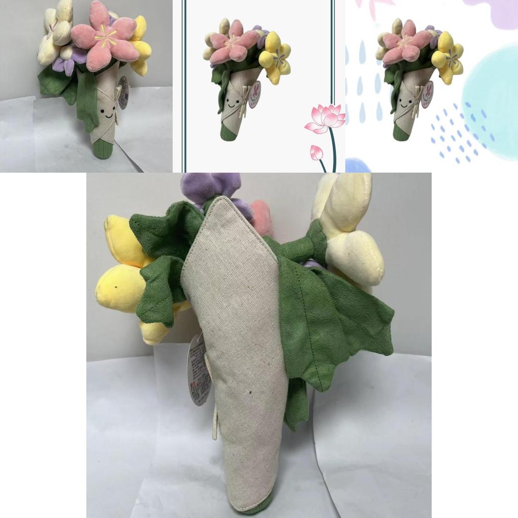 Niedliche Tulpen-Topfpflanze Plüschtier Figur Bouquet Abschlussgeschenk Puppe 40cm