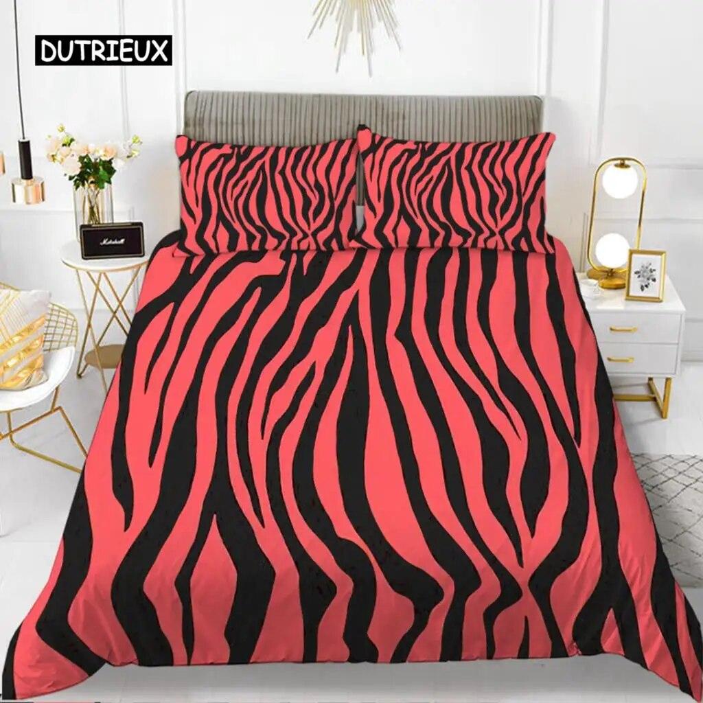 Leopard Print Duvet Cover Set Queen Size Girl Colorful Cheetah Print Bedding Set Polyester Wild Animal Theme Comforter Cover Set  three-piece set