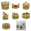 Elegant Hollowed Out Tealight Holder Metal Candlestick Candlestand Wrought Iron Candle Holder Cup for Home Table Decors