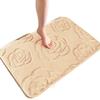 Machine Washable Rose Pattern Floor Mat Square Non-Slip Mat Coral Velvet Carpet  Bathroom