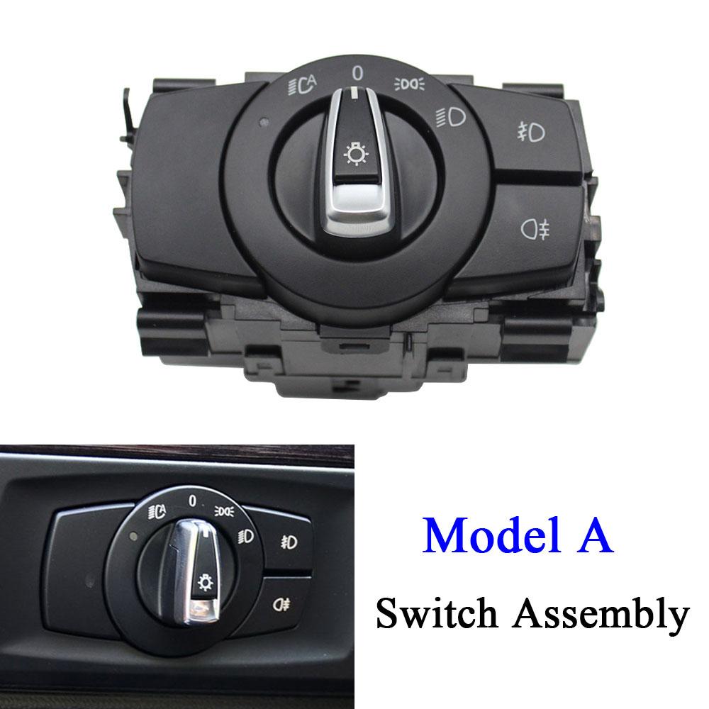Car Front Dashboard Head Light Lamp Control Switch Button Cap For BMW 1 3 Series E90 E91 X1 E84 E82 E88 318 320 325 330
