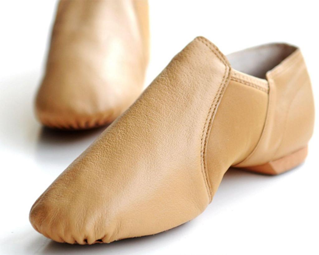 Women's Real Leather Jazz Dance Shoes – Soft Sole Practice & Body Shaping Shoes for Adults