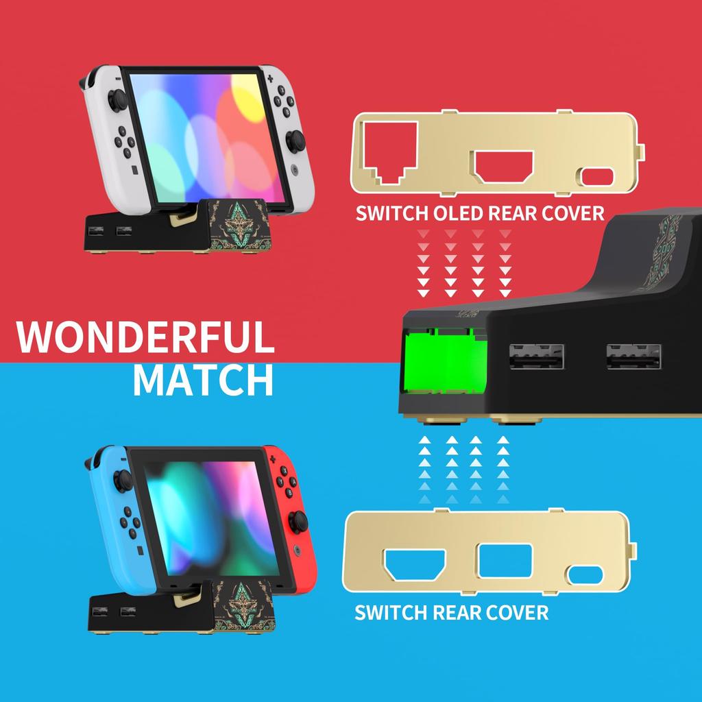 Dock Body and Circuit Board Chip Are Not Included Replacement Shell for eXtremeRate Nintendo Switch Dock AiryDocky DIY Kit In the Redesigned Portable