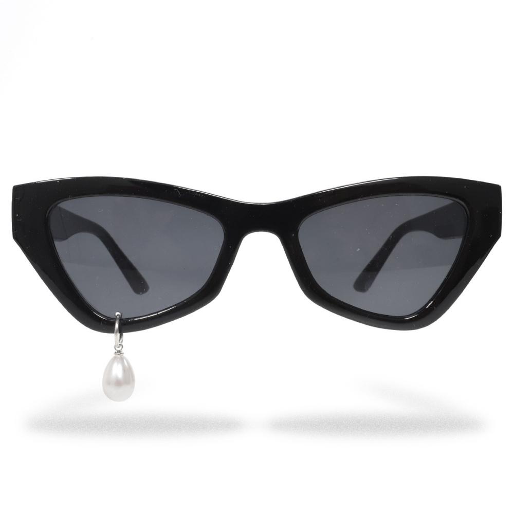 Punk Pearl Earrings Beautiful Women Shedding Tears Sunglasses Personalized Small Face Cat Eyes High-End Fashion Women Glasses