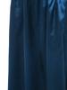 Robe de Soirée Satinée Fleurie pour Fille Sans Manches Corsage Froncé Taille Basse Asymétrique Robe Coupe A Ligne Fente Latérale pour Mariage Baptême