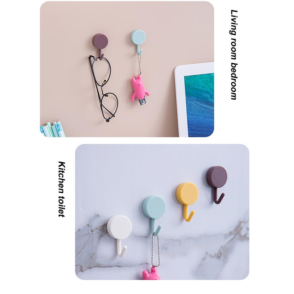10 Creative Bathroom Nail-free Hooks - Wall Seamless Paste Coat Hook Hook