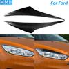 For Ford Focus 2015-2017 Real Dry Carbon Fiber Front Headlight Eyelid Eyebrow Cover Panel Decorative Car Accessories Decoration