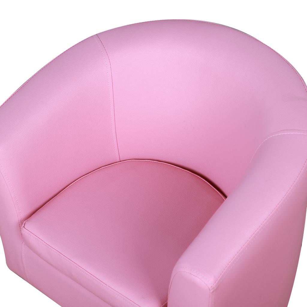 Kids Toddler Sofa Children's Armchair Footstool with Thick Padding, Anti-skid Foot Pads, 30 X 28 X 21cm, Pink