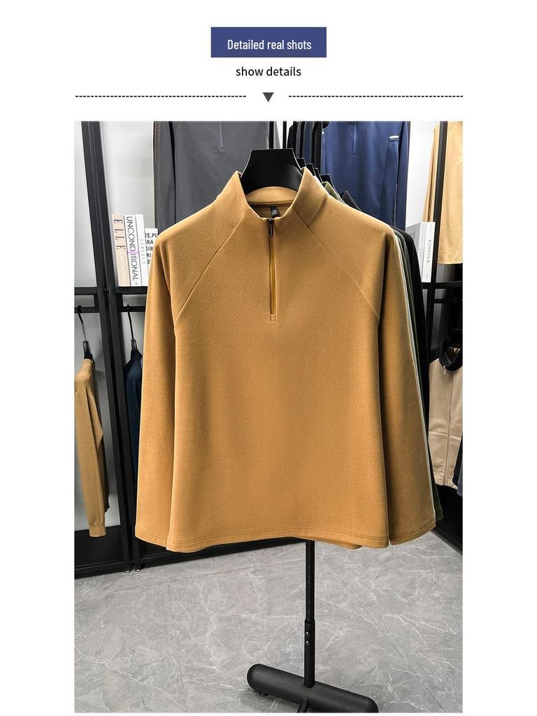 Men's Thermal Fleece Half-Zip Long-Sleeve Hoodie