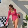 Source's New Korean-style One-piece Swimsuit for Women, Triangle Two-piece Set That Covers the Belly and Slims the Body