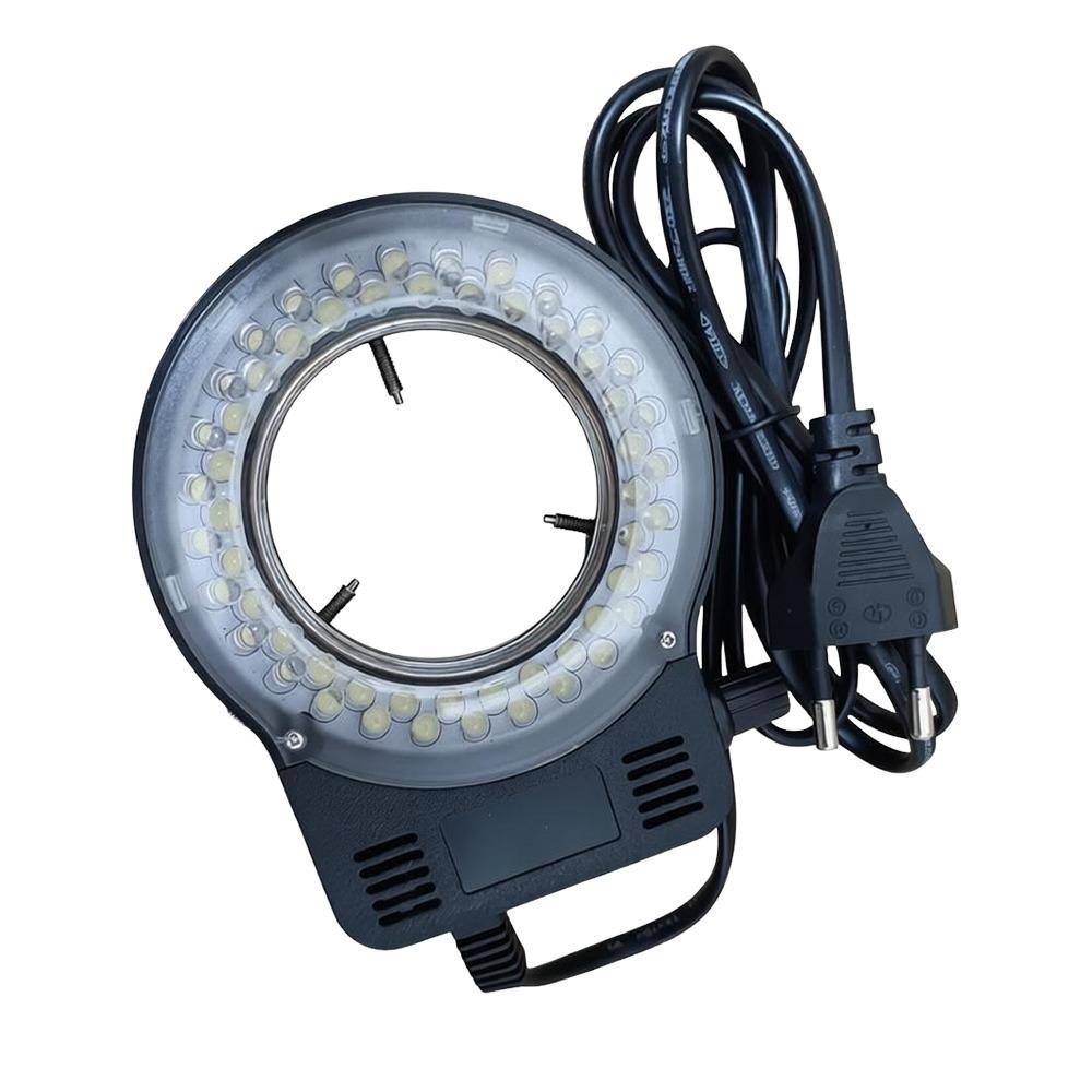 

AC 90-240V LED Ring Light 56 LED Bubbles Magnifier Light Industrial Illuminator Lamp Binocular Black EU Plug