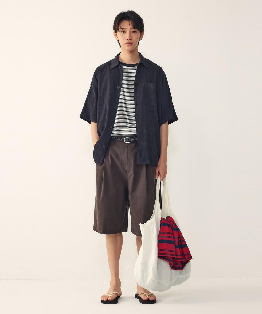 STUDIO TOMBOY [Men] Side Buckle Detail Half Pants_Brown 9156231192