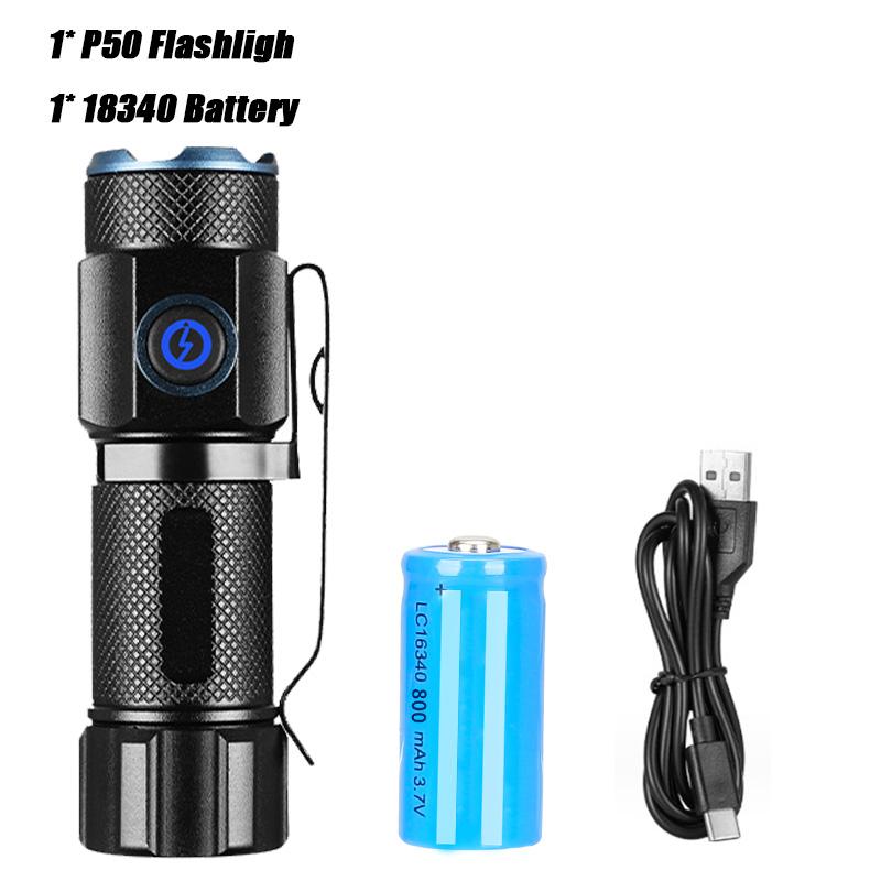 High Power Led Flashlights Mini XHP50 Camping LED Torch with Tail Magnet Camping Fishing Lantern USB Rechargeable Hat Clip Light