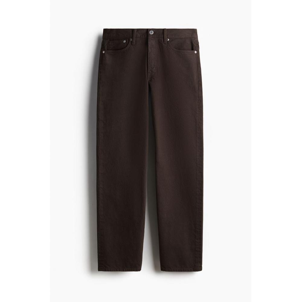 H M Relaxed Fit Jeans Dark Brown