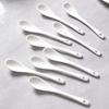 6PCS Porcelain White Coffee Spoons Espresso Tea Sauce and Desserts Ceramic Spoons