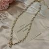 Double-layered Layered Lapis Lazuli and Pearl Necklace for Women. Luxurious, Niche, New Style, High-end Collar Chain Accessory.