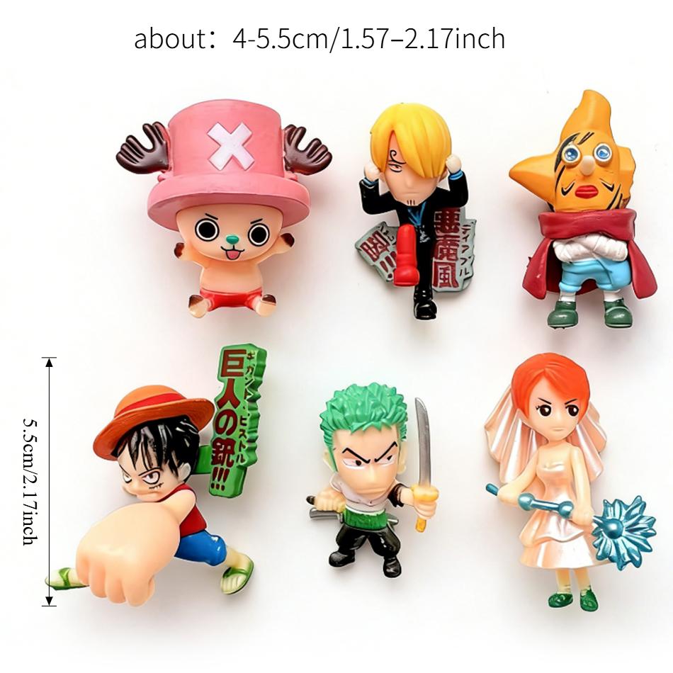 Hot 6Pcs One Piece Monkey D. Luffy Nami Usopp Sanji Chopper Roronoa Zoro Pvc Action Figures Model Dolls Toys Children'S Gifts