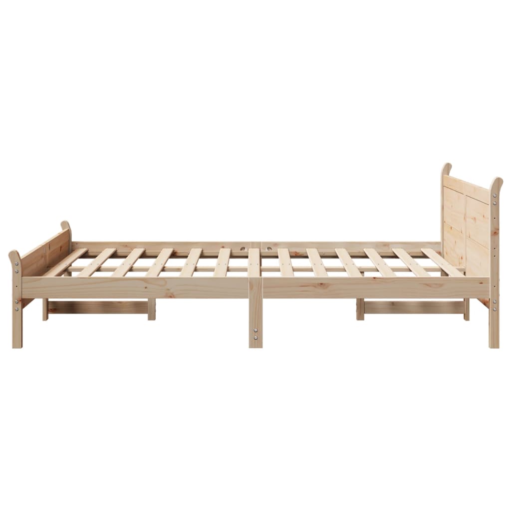 Solid Wood Bed Without Mattress 160 X 200 Cm Pine Wood
