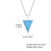 Geometric Pendant Necklace for Men Boys,Stainless Steel Inverted Triangle Natural Stone Collars,Trendy Jewelry Gifts