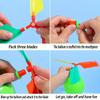 3set DIY Balloon Propeller Helicopter Science Kit - Aerodynamic Helicopter Education Model, Handmade Science Experiment ZSY