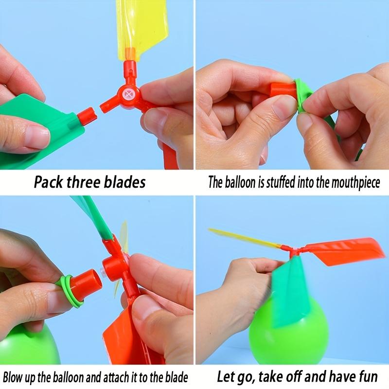 3set DIY Balloon Propeller Helicopter Science Kit - Aerodynamic Helicopter Education Model, Handmade Science Experiment ZSY