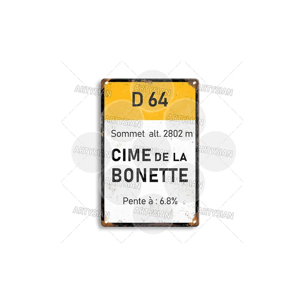 Segno Metallica Corsa Ciclistica Segnaposto Francia Croix de Fer Loze l'Iseran Peyresourde Tramassel d'Izoard Galibier Mont Ventoux