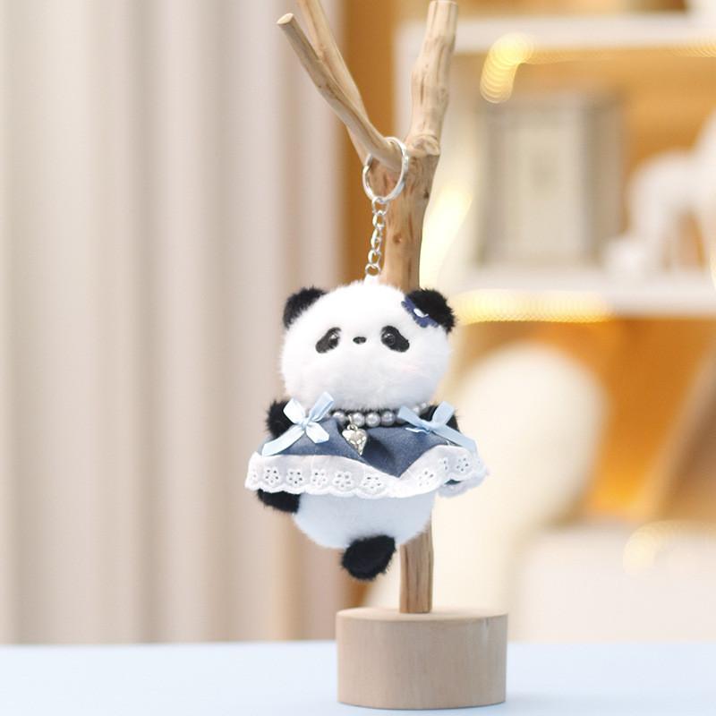 Adorable Plush Ballerina Rabbit Doll Keychain Soft Toy Cute Keychain Accessory чёрный