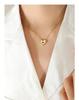 Elegant Heart Pendant Necklace with White Mother-of-Pearl and Zircon, Perfect Gift for Girlfriend or Best Friend, Internet Celebrity Style Jewelry.