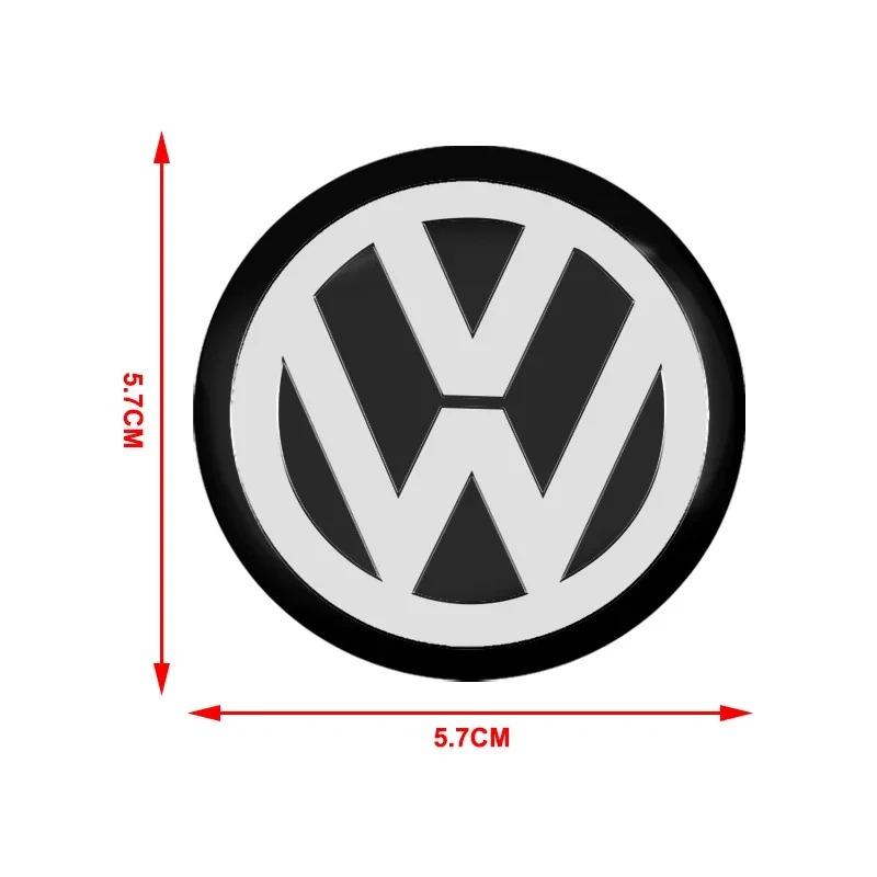 For Volkswagen 56mm Aluminum Alloy Car Wheel Center Decal Hub Sticker Emblem For VW Polo Passat B5 B6 B7 T4 T5 Golf 4 5 6 Tiguan Jetta Gol EO1