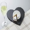 3Pcs Natural Slate Steak Plate Heart Shaped Dessert Dish Dinner Plate Food Storage Plate 15*15cm