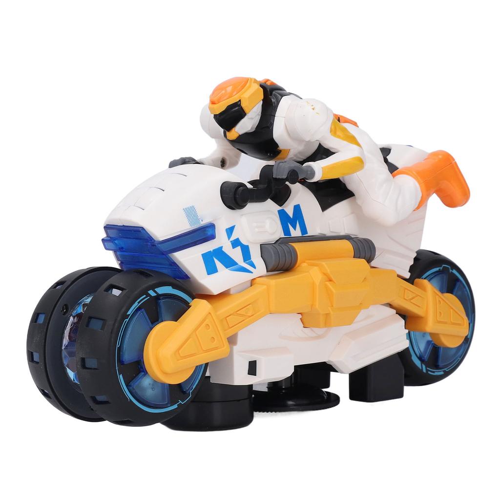Stunt Transforming Motorcycle with Music Light 360 Degree Rotating Battery Powered Stunt Motorbike