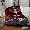 1PC Sugar Skull Design Print Blanket, Soft Throw Blanket - Warm & Cozy for Couch, Bed, Office, and Travel yy250912184