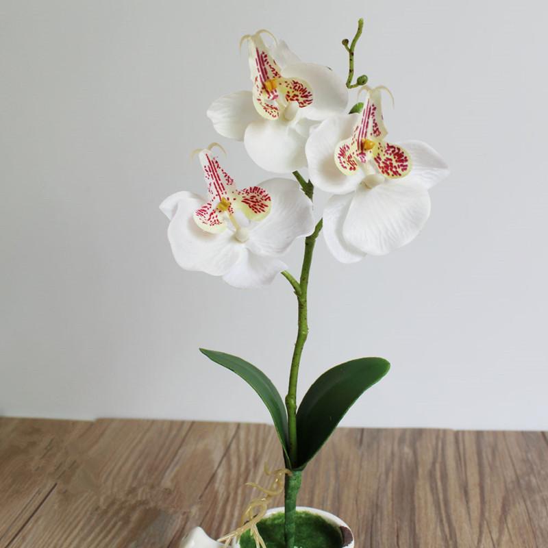 1Pc Artificial Flower Butterfly Orchid Silk Home Wedding Party Decoration DIY Arrangement Accessories