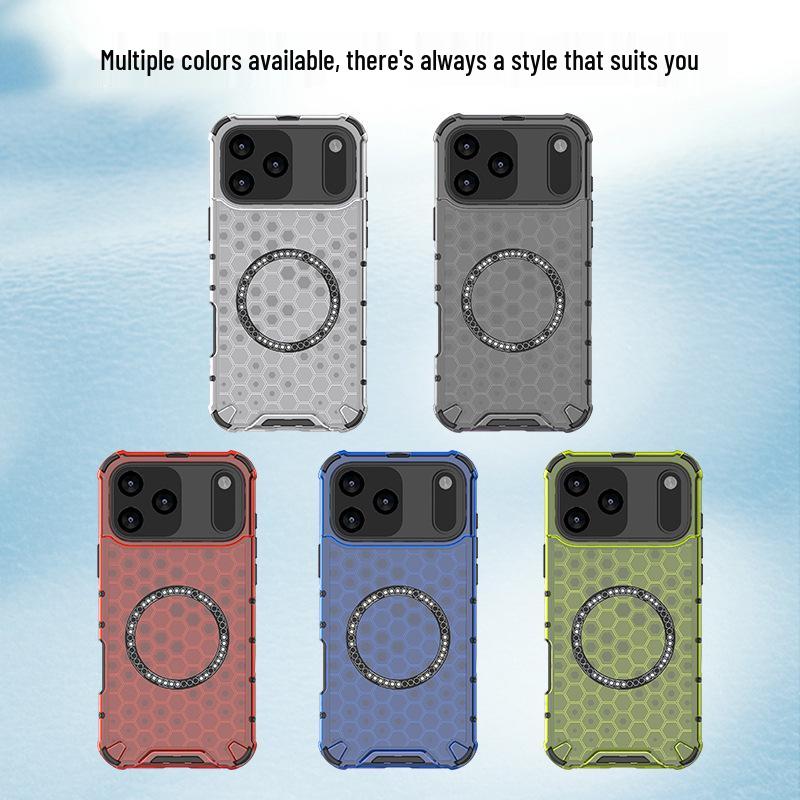 iPhone 17 Pro Max Honeycomb Magnetic Case with Airbag Protection
