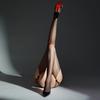 Women Stockings Sexy Vertical Line Socks Long Tube Sockings Garter Belt Lingerie Ultra-Thin Open Crotch Transparent Pantyhose