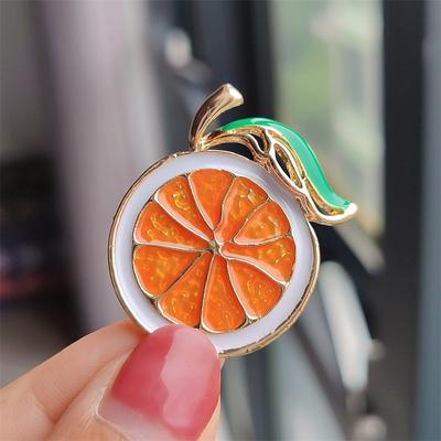 Internet Celebrity Fashion Personality Dripping Lemon Brooch, Enamel Alloy Fruit Brooch, Cartoon Brooch Corsage Accessories