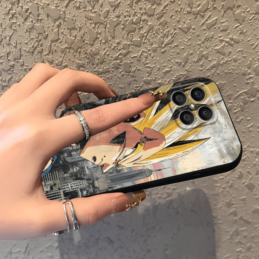 Dragon Ball Retro Goku Case for Honor 70 X5b X7 X8 Magic5Lite 90 200 400 Lite X6 X9a 8X Black Soft Phone Cover