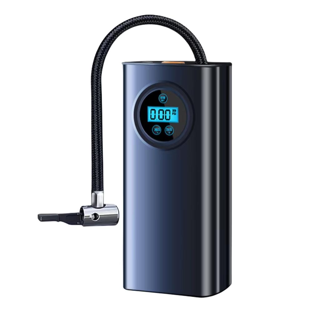 

Электрический воздушный компрессор перезаряжаемый высокоточный автомобильный насос для накачивания шин ЖК-дисплей портативный воздушный насос для автомобиля мотоцикла велосипеда мяч чёрный