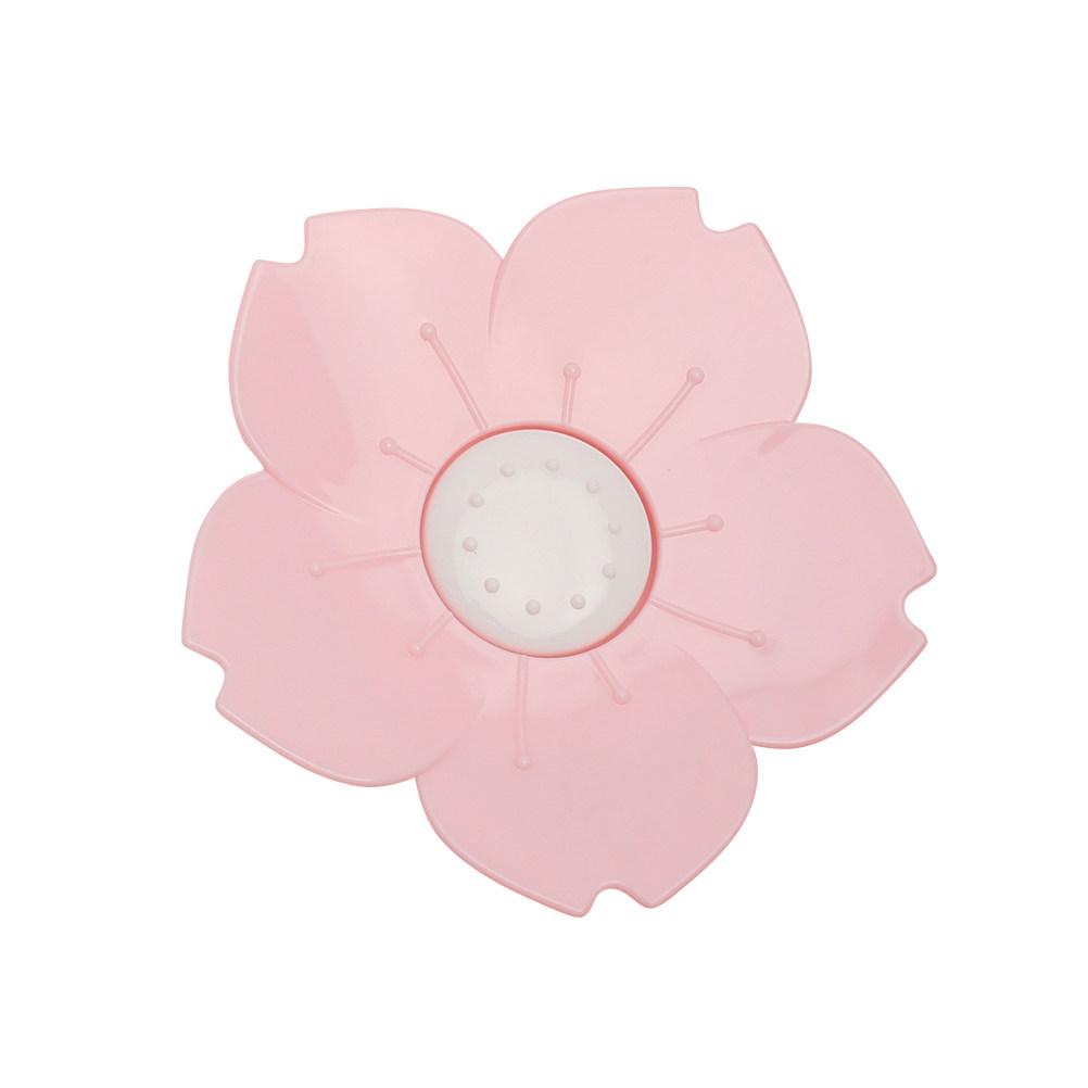 2Pcs Flower Shaped Cherry Dish Detachable Draining Soap Holder Anti-Slip Tray for Kitchen Bathroom Home
