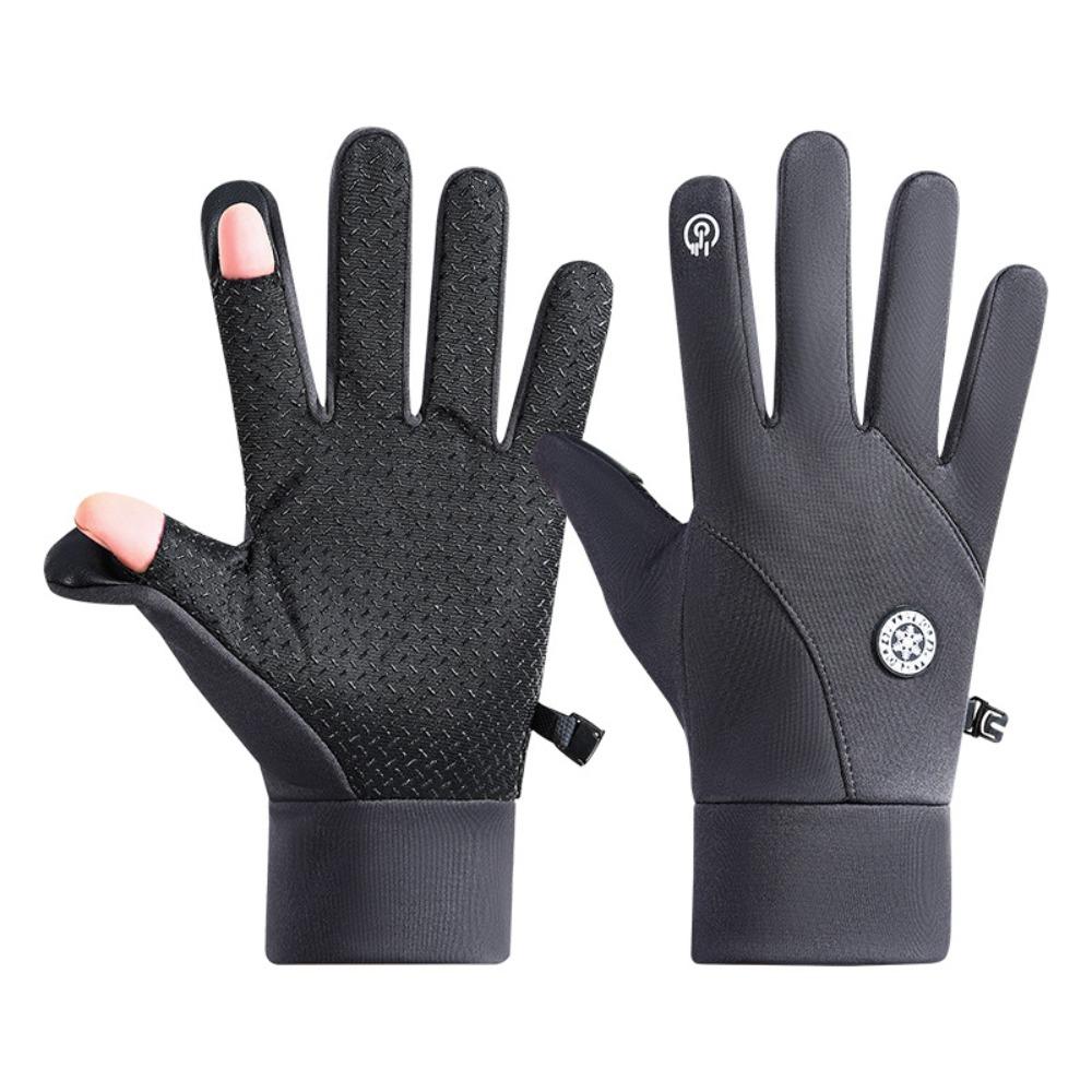 Rutschfeste Ganzfinger Winter-Wärme-Handschuhe Verdickt Winddicht Herren Fahrradhandschuhe Wasserabweisend Touchscreen
