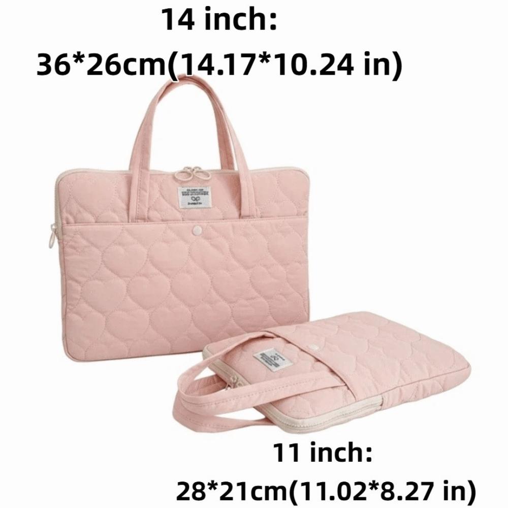 Laptop Case Handle Style Laptop Sleeve Portable Simple Computer Handbag Sweet Lightweight Laptop Bags Women/girl