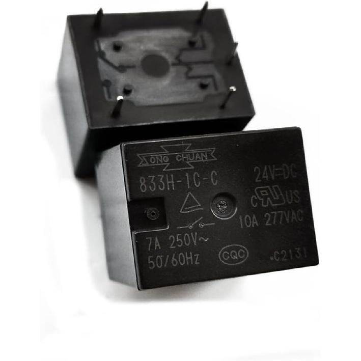 5PCS 833H-1C-C Relay 5V 9V 12V 24V 7A 250V 5PIN (Size : 833H-1C-C-9V)