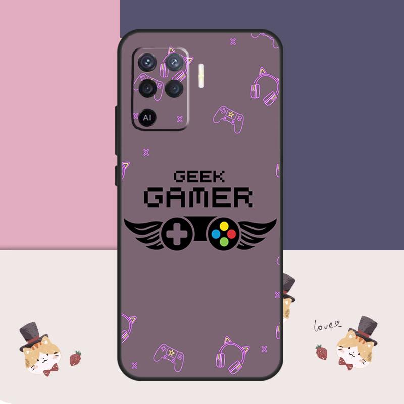 Eat Sleep Game Colorful Case For Oppo A94 A74 A54 A18 A38 A58 A78 A98 A80 A60 A40 A96 A76 A16 A15 A17 A57 A77 A5 Pro