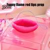 Wedding Game Props Funny Red Lip Face Masque Big Sausage Mouth Cosplay Prop Flexible Vinyl Ornament Novelty Prank Lips Gag Toy for Halloween