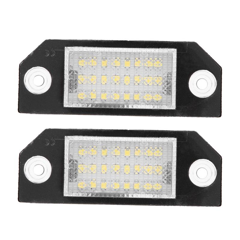 2 Pcs CANBUS LED Car Number License Plate Light Lamp Assembly Auto Tail Lighting For Ford Focus C-MAX MK2