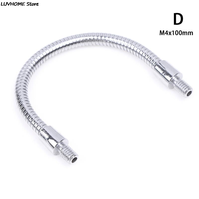 

LED Gooseneck M4 Black Silver Microphone Positioning Hose Two External Teeth M4 Flexible Snake Tube D