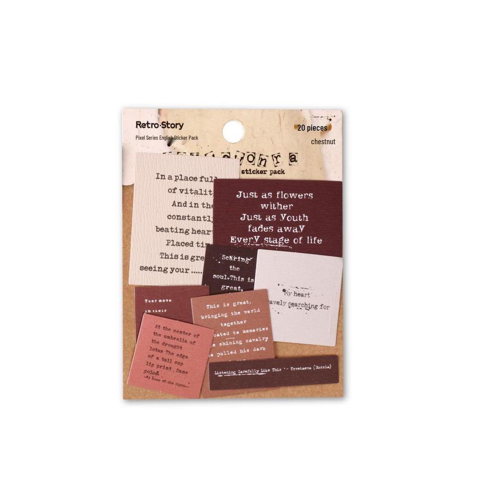 Retro English Letter Sticker Pack – Creative Journal DIY Decorations