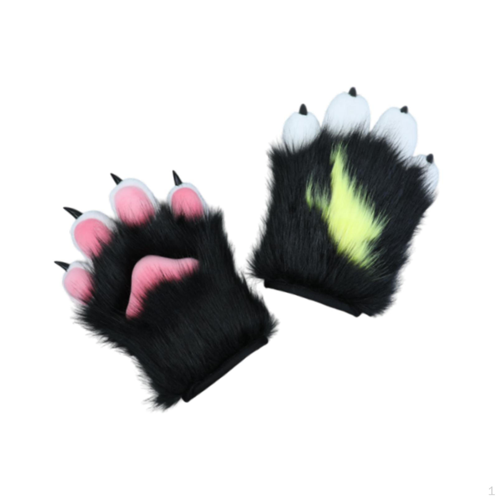 

Cat Paw Gloves for Girls Animal Claws Club Theme Party Masquerade Halloween Style C