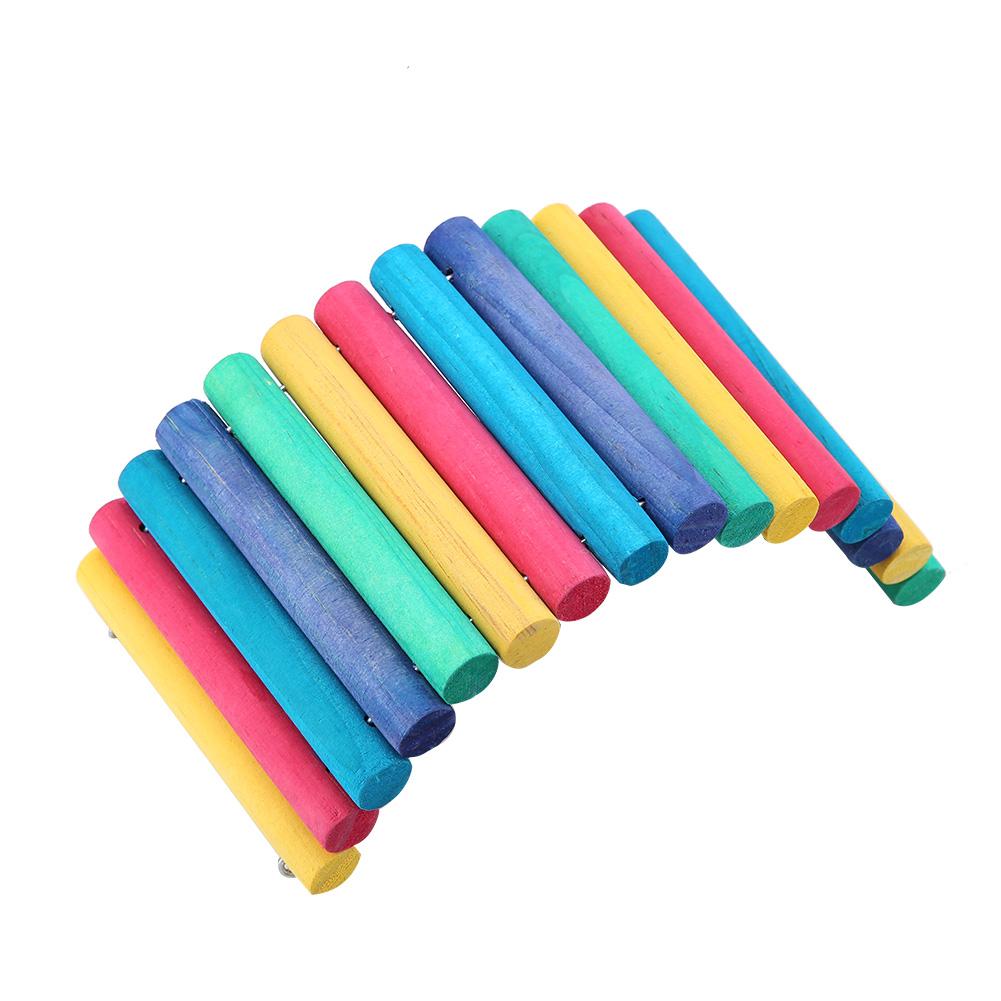 Wooden Ladder Bridge Hamster Mouse Rat Rodents Toy Small Animal Chew Toy